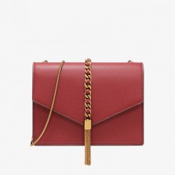 Charles Keith Fashion Tassel Shoulder Bag Red